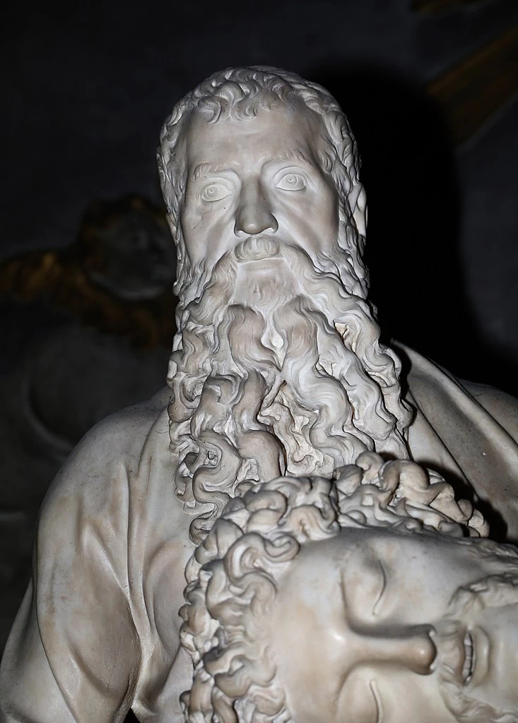 Baccio e Clemente Bandinelli, pietà con Nicodemo, per la tomba di Baccio e della moglie Jacopa Doni - dettaglio 1